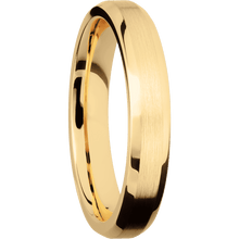 14K Yellow Gold + Satin , Polish Finish