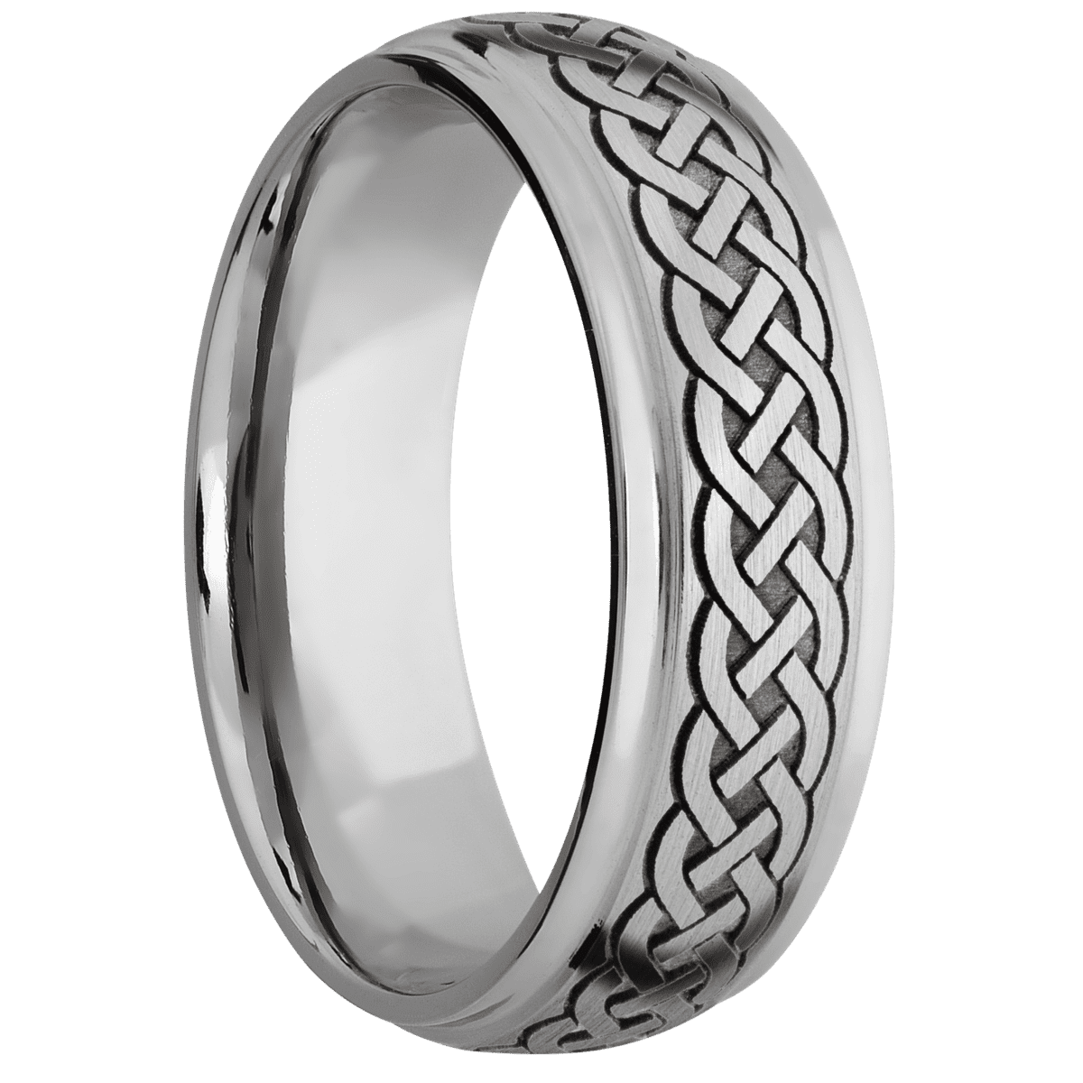 14K White Gold + Satin , Polish Finish