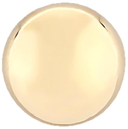 14K Yellow Gold Flat Ball Stud Earrings