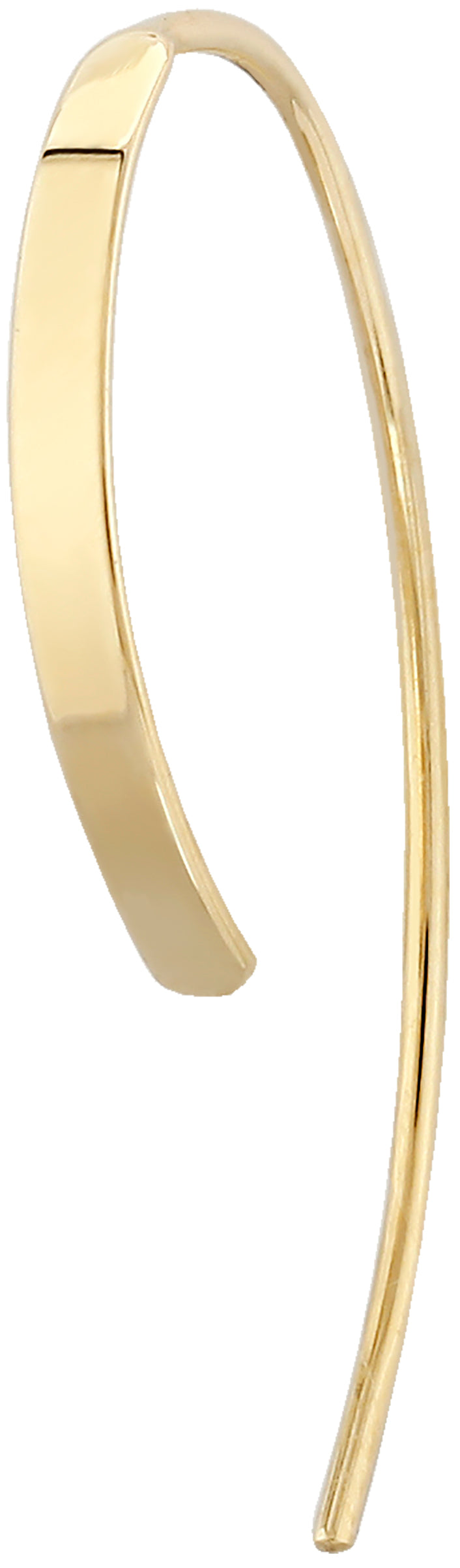 14K Yellow Gold Flat Sweep dangle Earrings