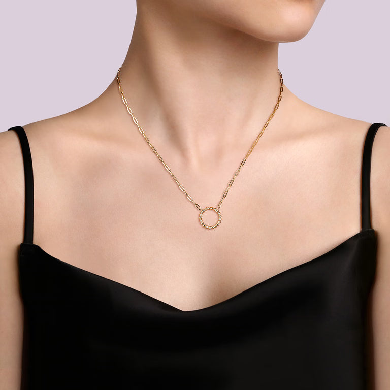 14K Yellow Gold Chain Necklace-Bujukan