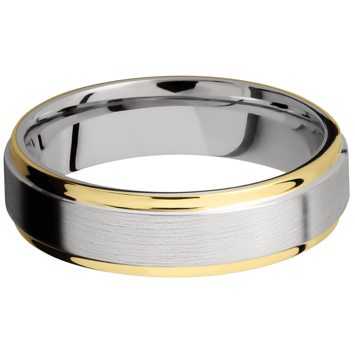10K White Gold + Satin , Polish Finish