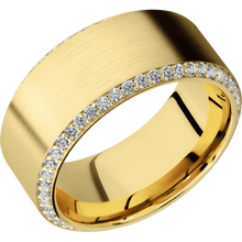 14K Yellow Gold + Satin , Polish Finish