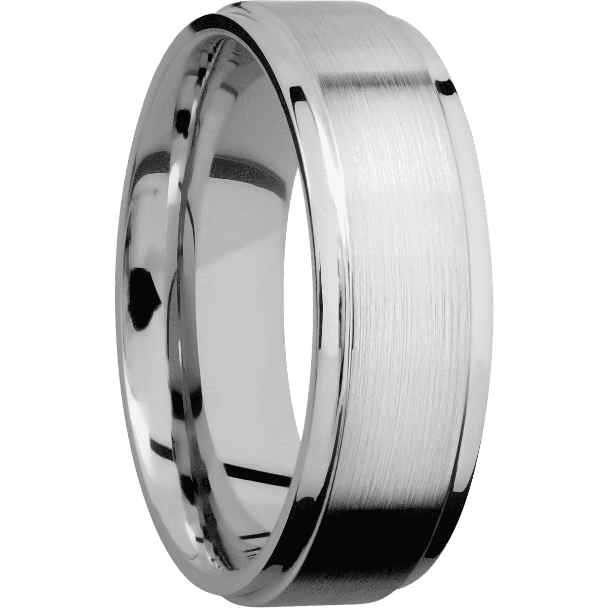 10K White Gold + Satin , Polish Finish