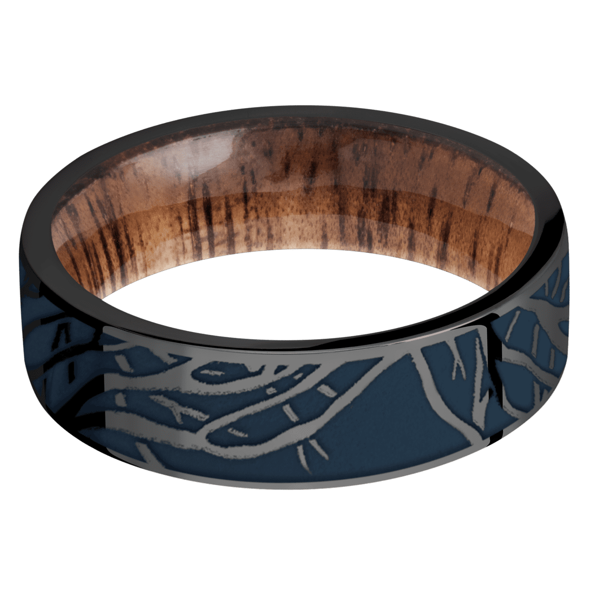 Zirconium + Polish Finish + Koa