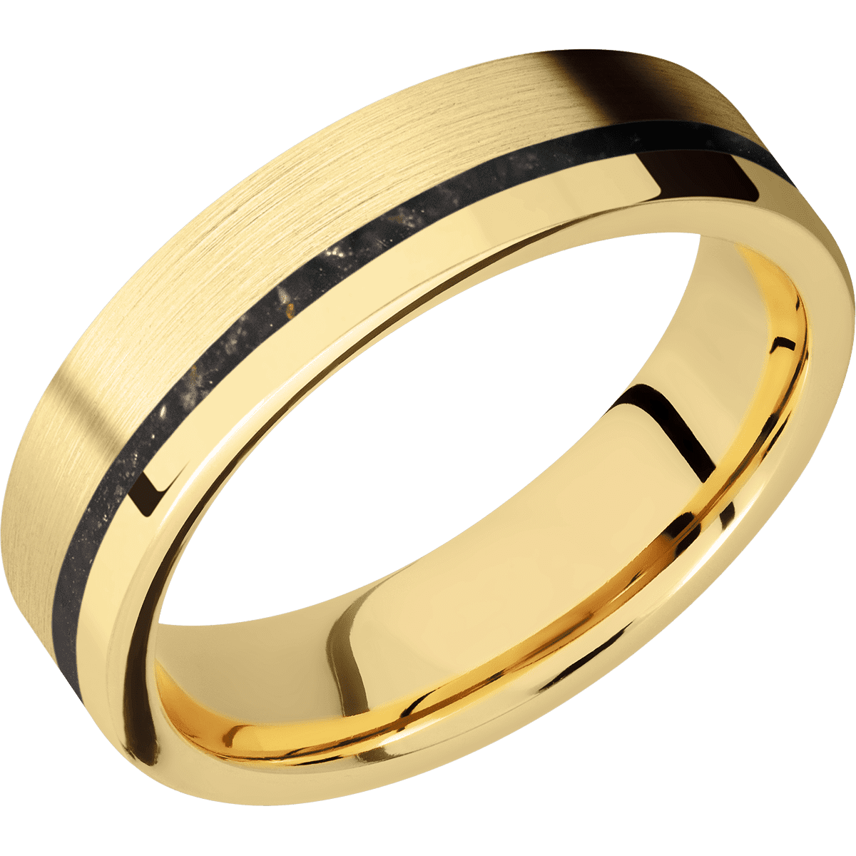 10K Yellow Gold + Satin , Polish Finish