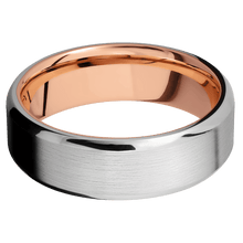 Platinum + Satin , Polish Finish + 14K Rose Gold