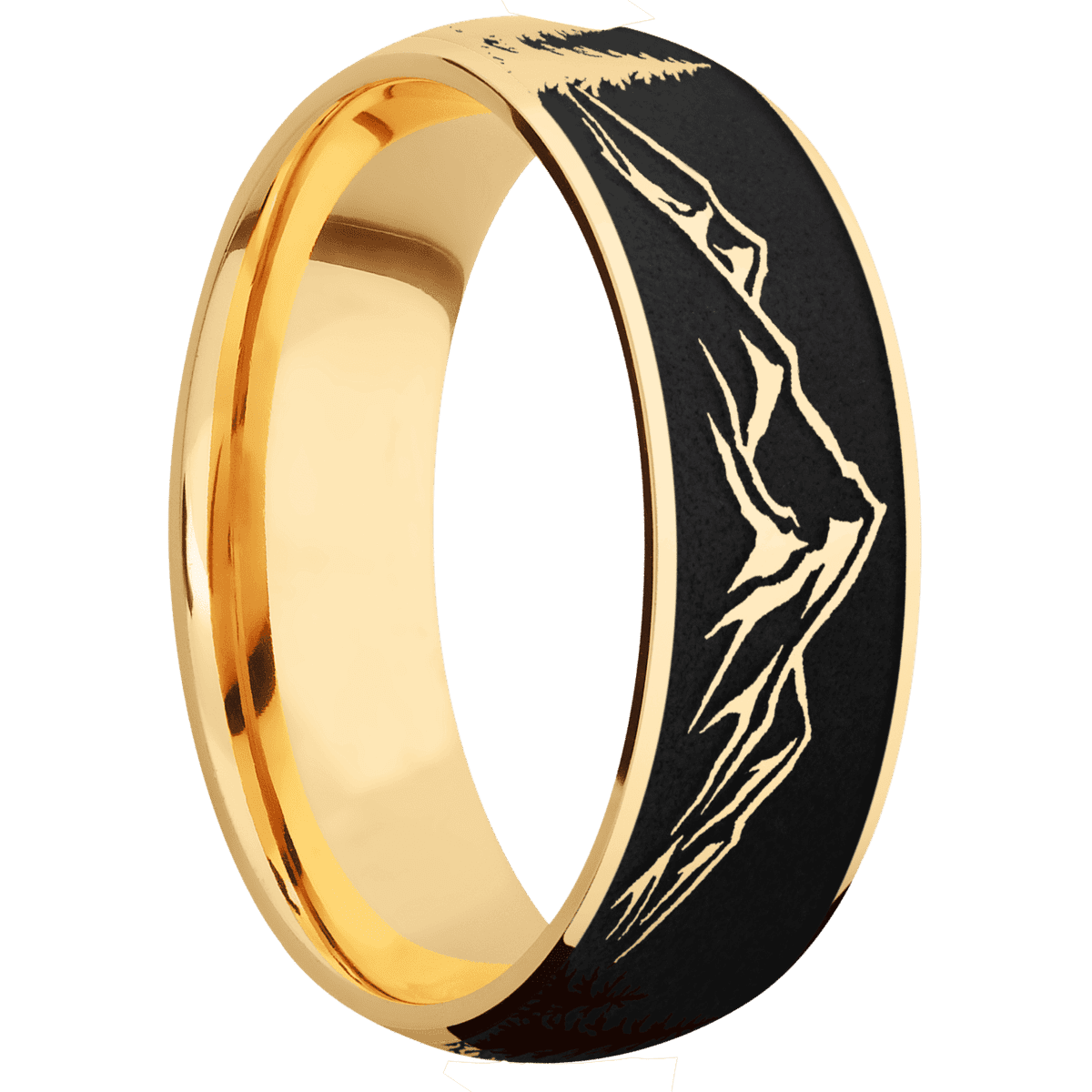 14K Yellow Gold + Polish Finish