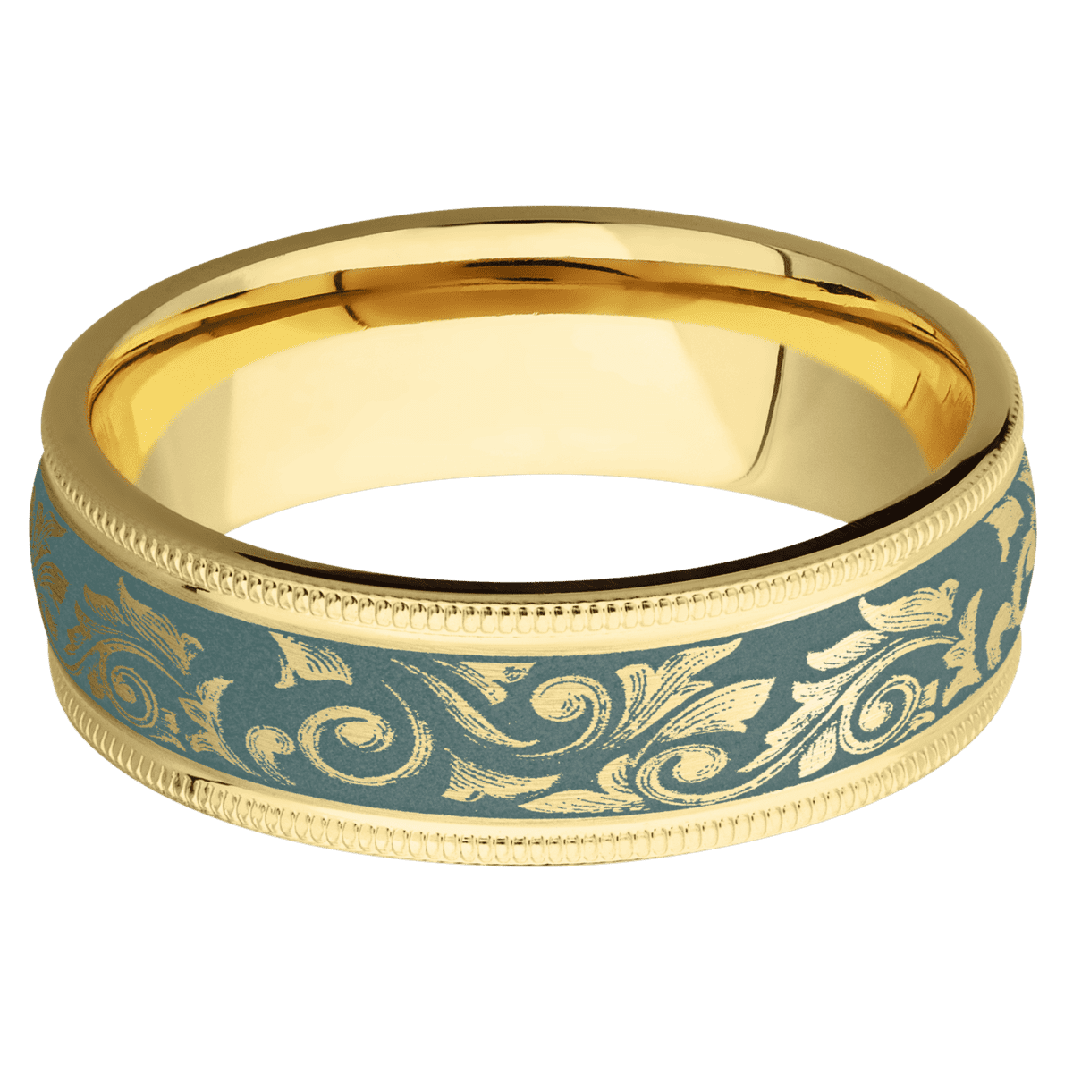14K Yellow Gold + Satin Finish