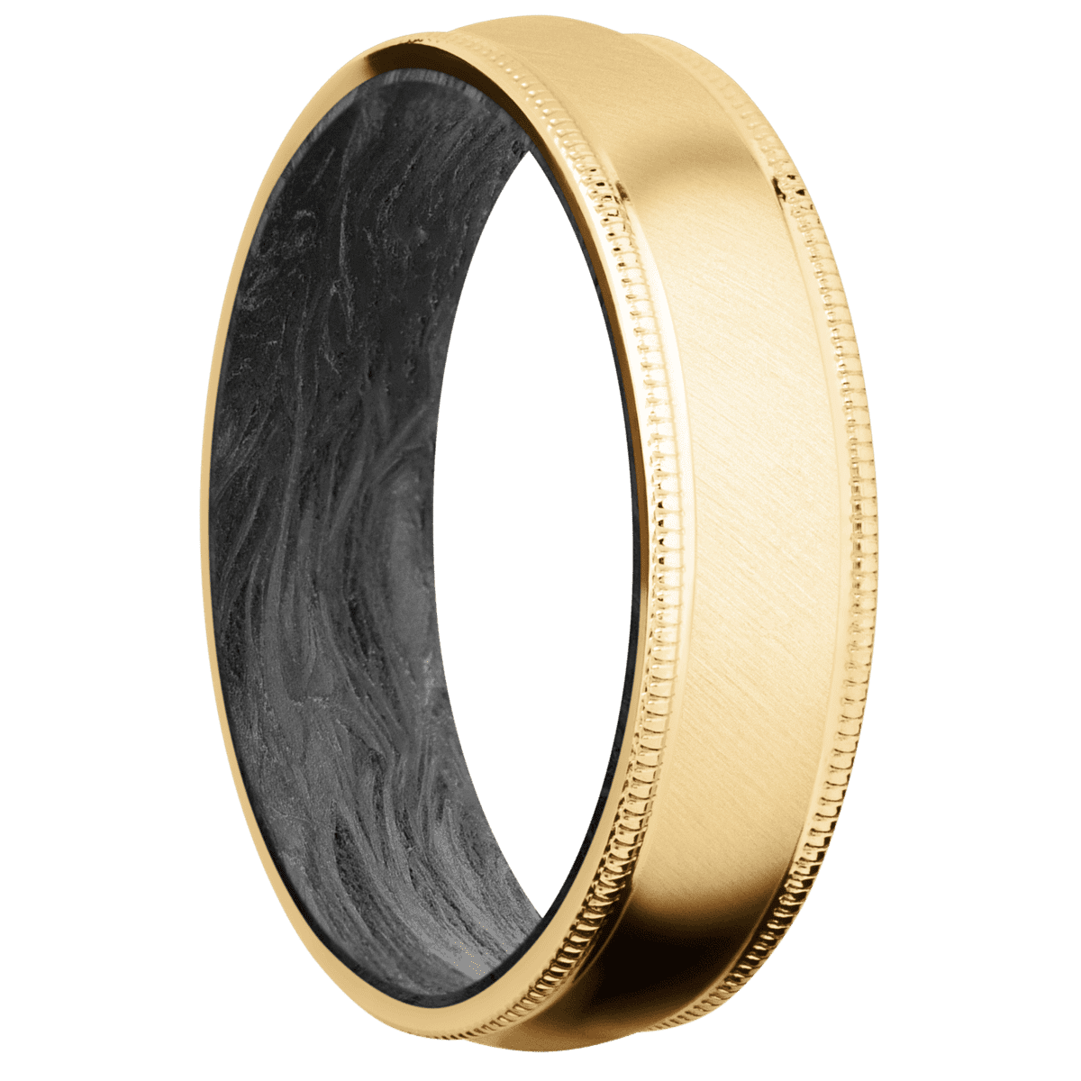 10K Yellow Gold + Anglesatin Finish + Forged Carbon Fiber