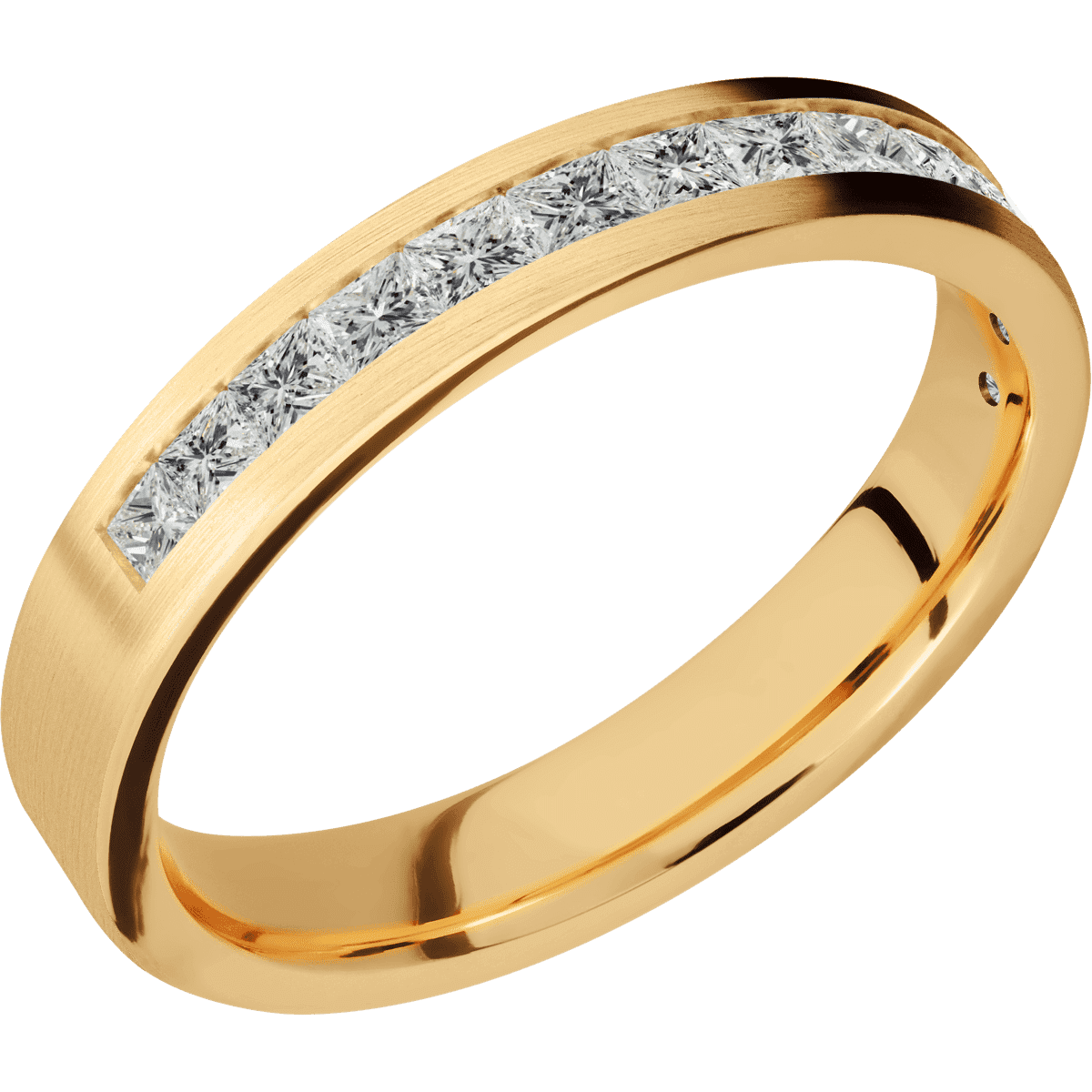 14K Yellow Gold + Satin Finish