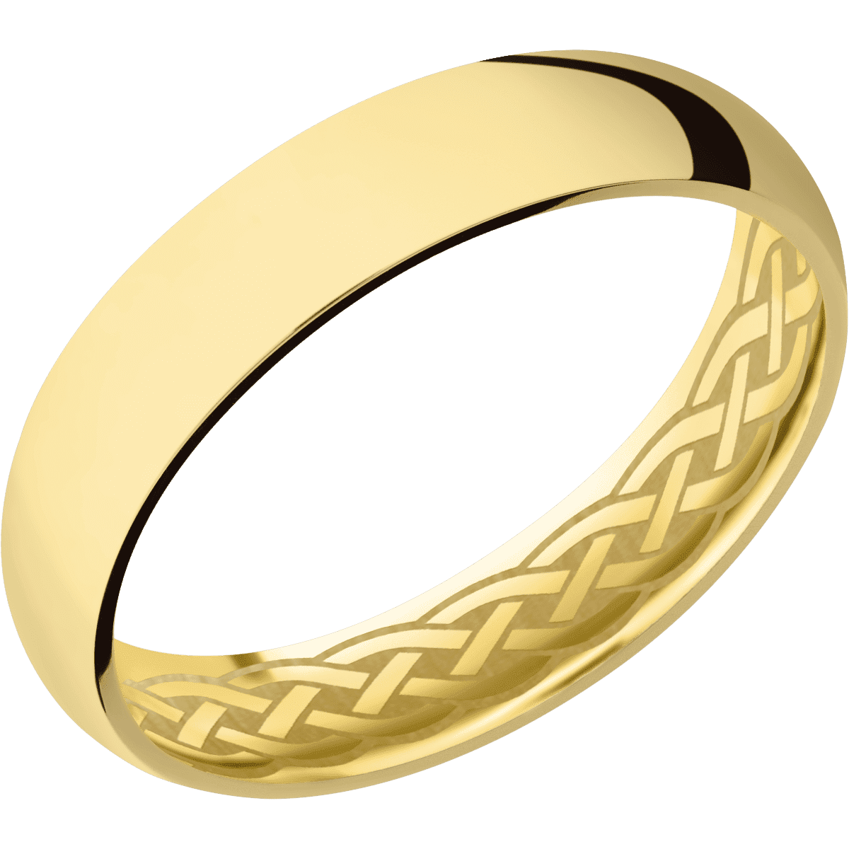 14K Yellow Gold + Polish Finish