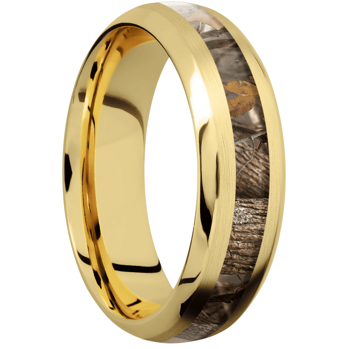 14K Yellow Gold + Satin , Polish Finish