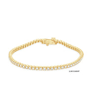 14K Gold Natural Diamond Tennis Bracelets