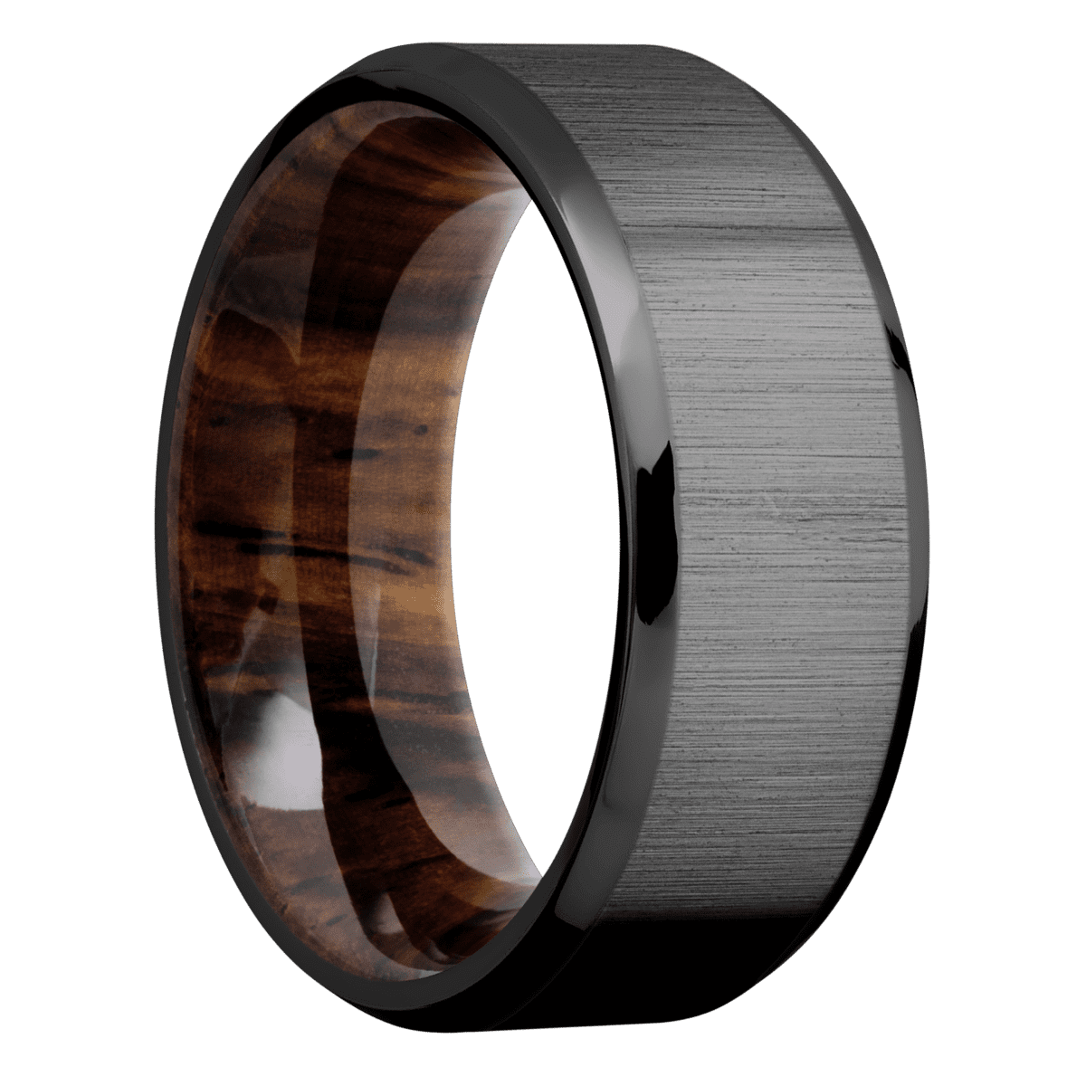 Zirconium + Crosssatinblack , Polish Finish + Cocobolo