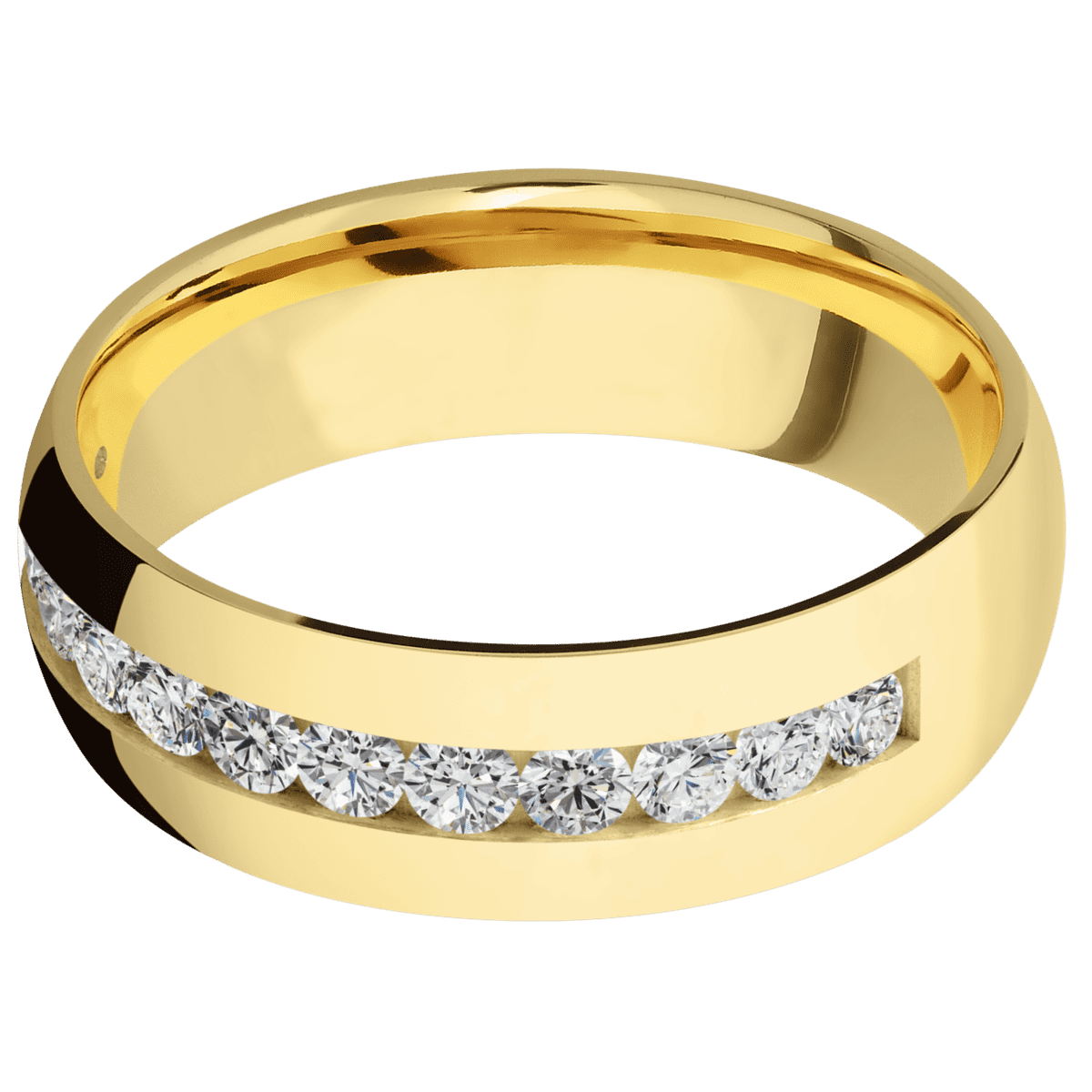 14K Yellow Gold + Polish Finish