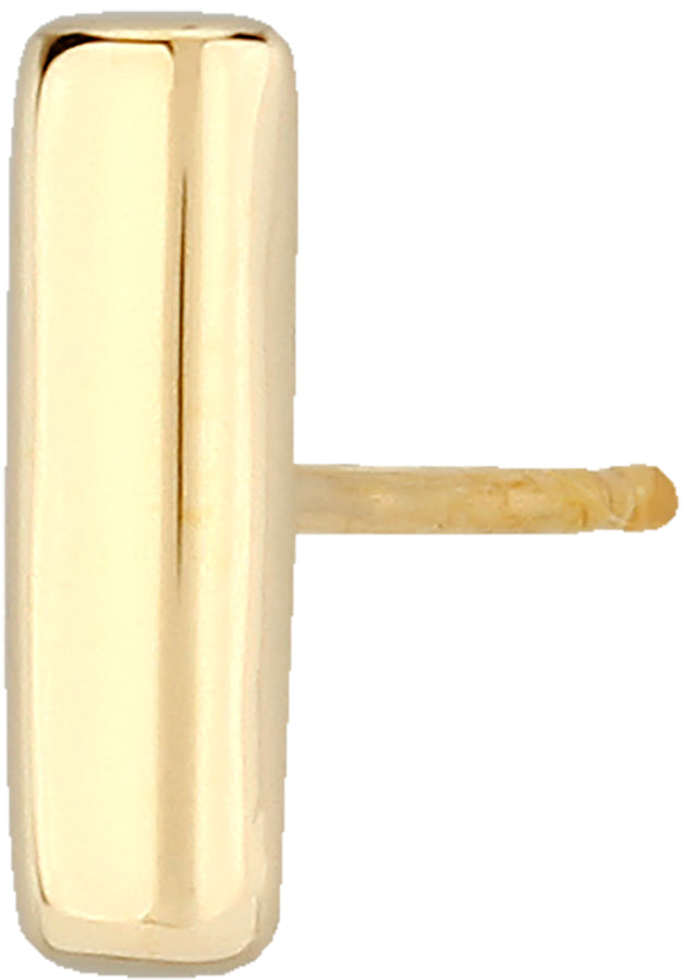 14K Yellow Gold Small Bar Post Stud Earrings