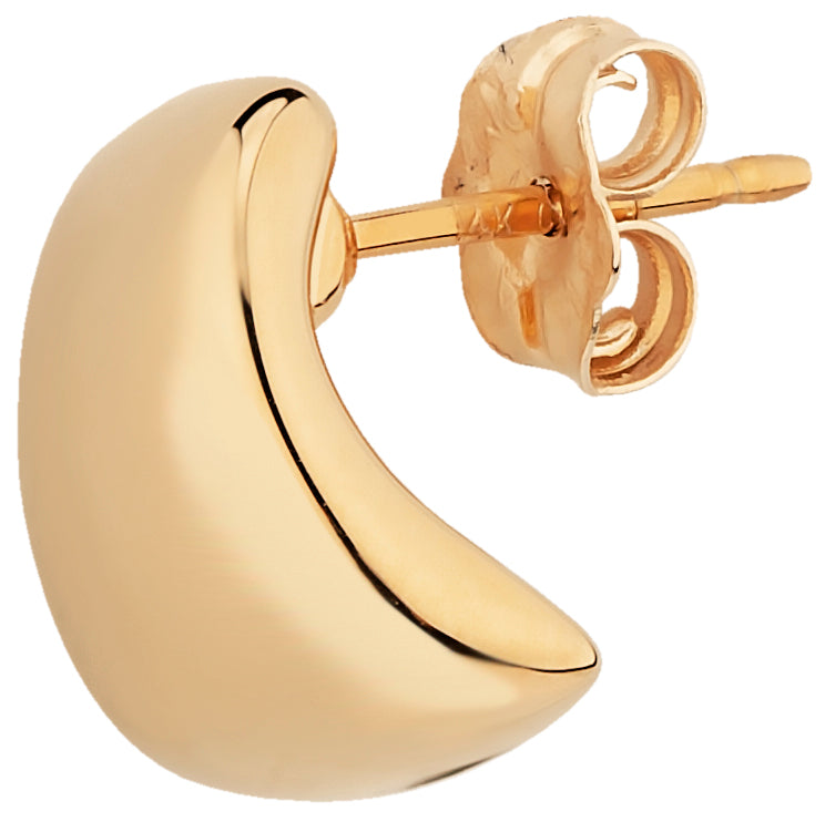 14K Yellow Gold Small Half Wrap Hoop Earrings