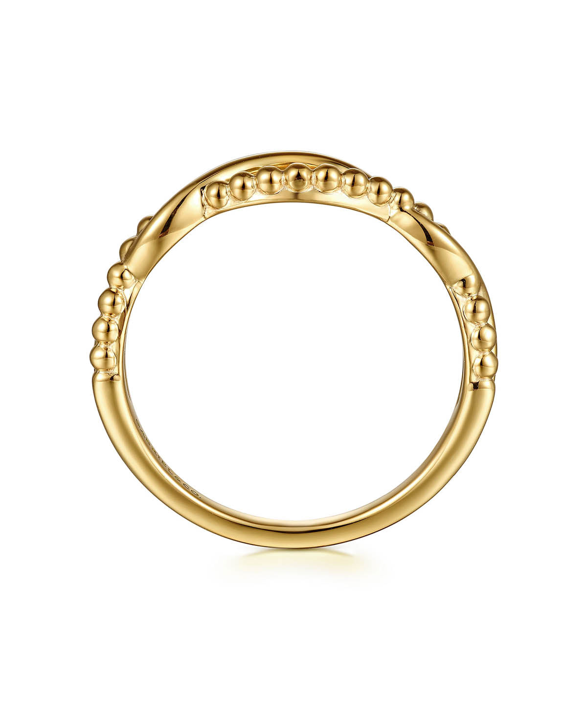 14K Yellow Gold Bujukan Twisted Stackable Ring