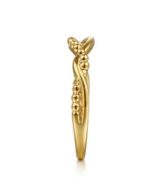 14K Yellow Gold Bujukan Twisted Stackable Ring