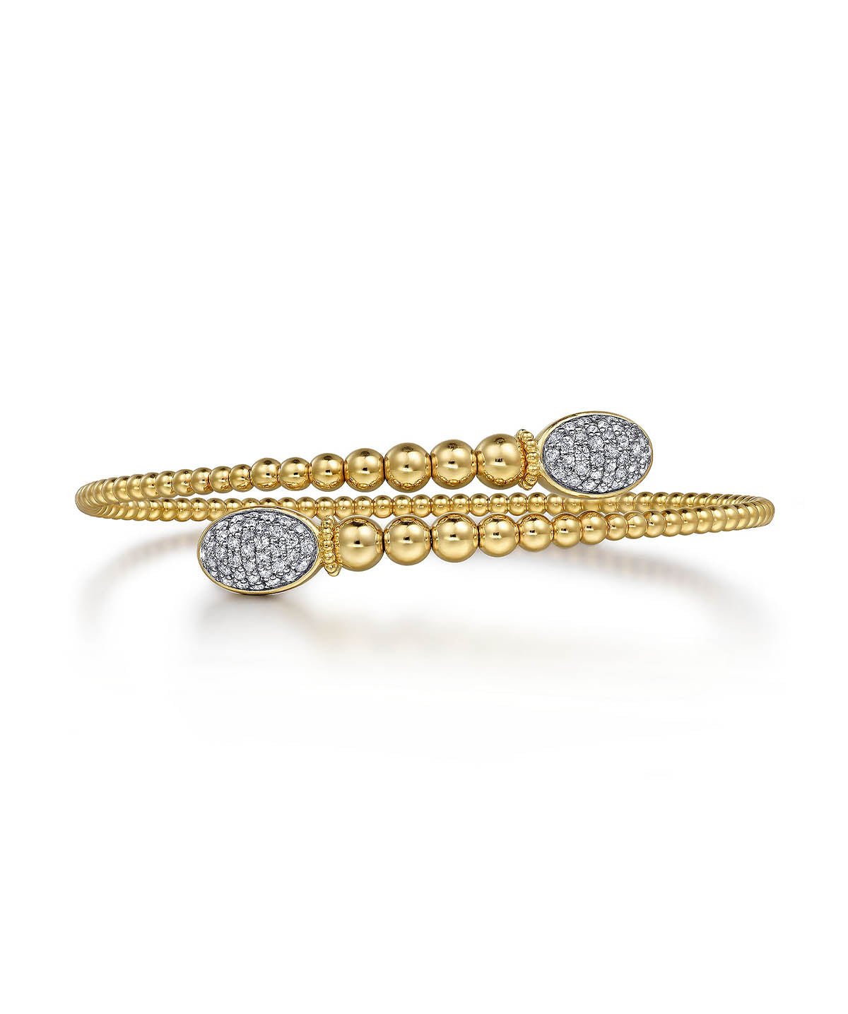 14K Yellow Gold Bujukan Diamond Bangle