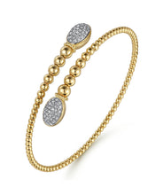 14K Yellow Gold Bujukan Diamond Bangle