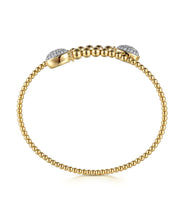 14K Yellow Gold Bujukan Diamond Bangle