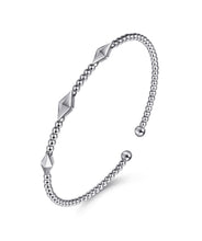 14K White Gold Bujukan Pyramid Stations Bangle