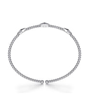 14K White Gold Bujukan Pyramid Stations Bangle