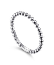 14K White Gold Bujukan Beaded Stackable Ring