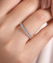 14K White Gold Diamond Stackable Band