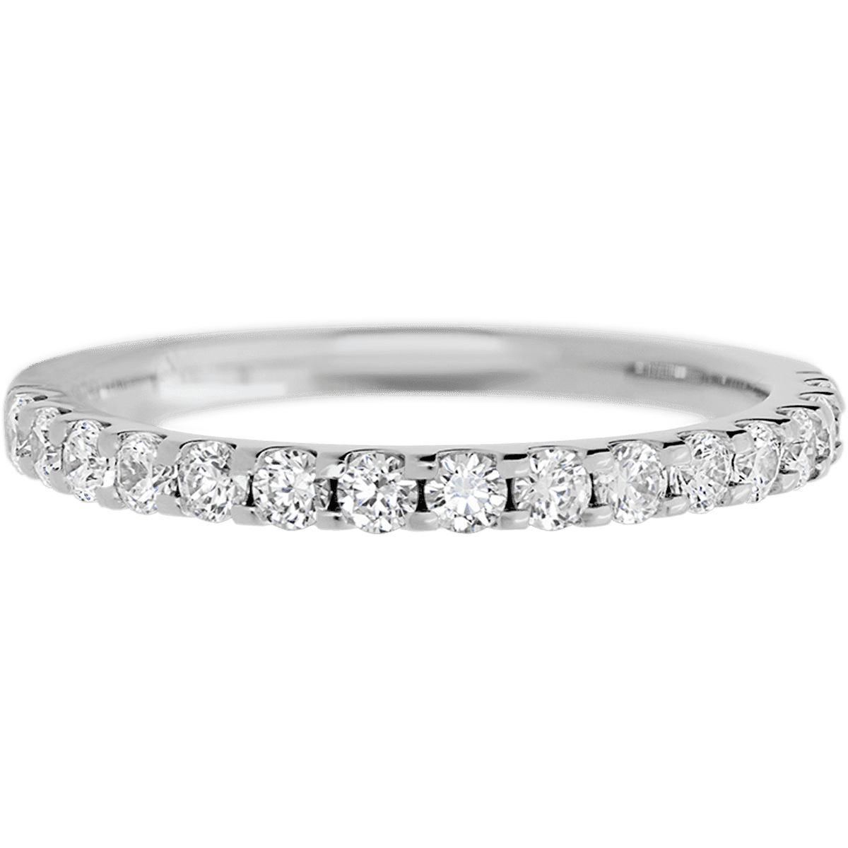 Platinum band with 15 Round Lab Grown Diamond having TCW-.45