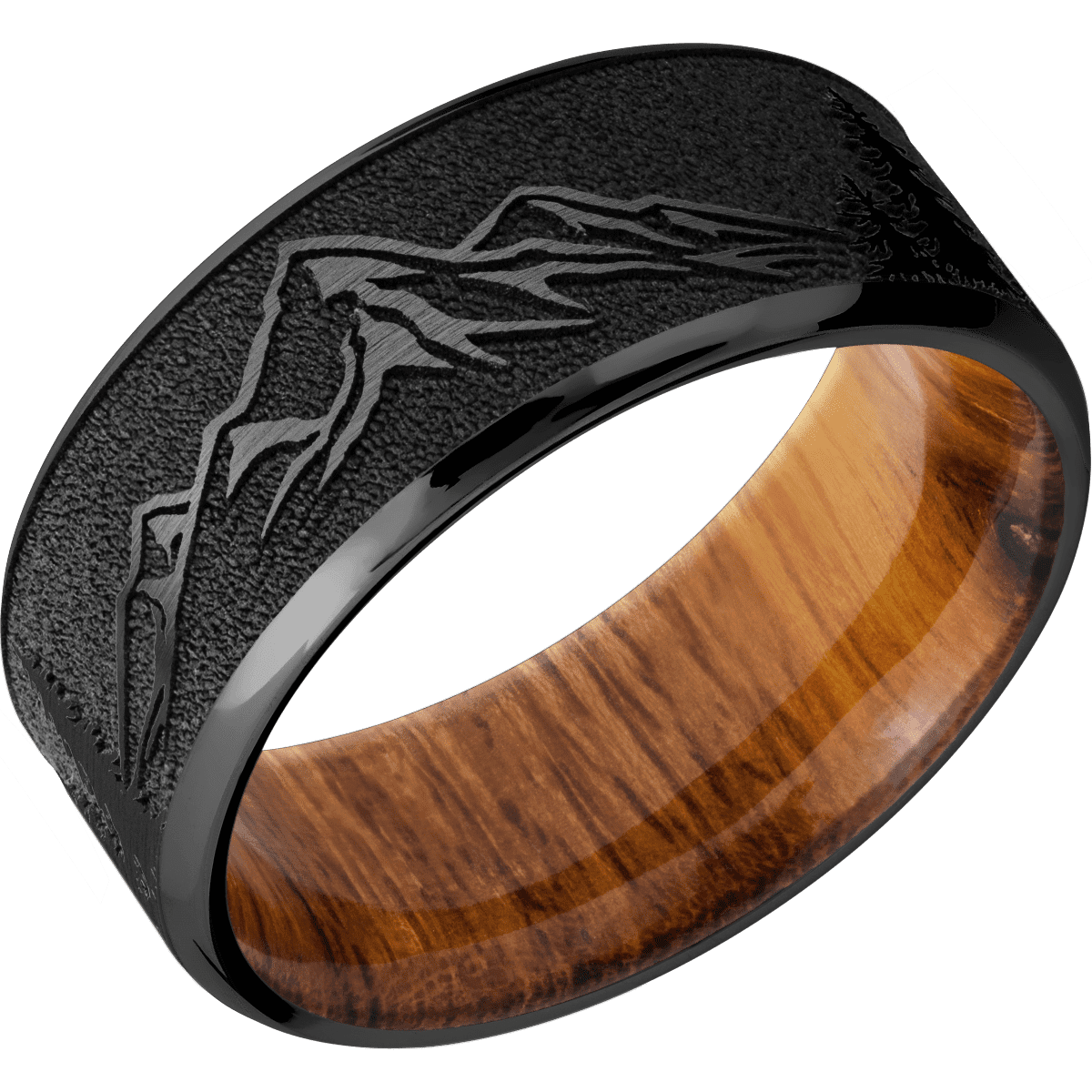 Zirconium + Satin , Polish Finish + Desert Iron Wood