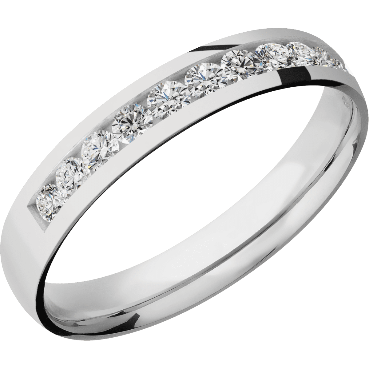 14K White Gold + Polish Finish