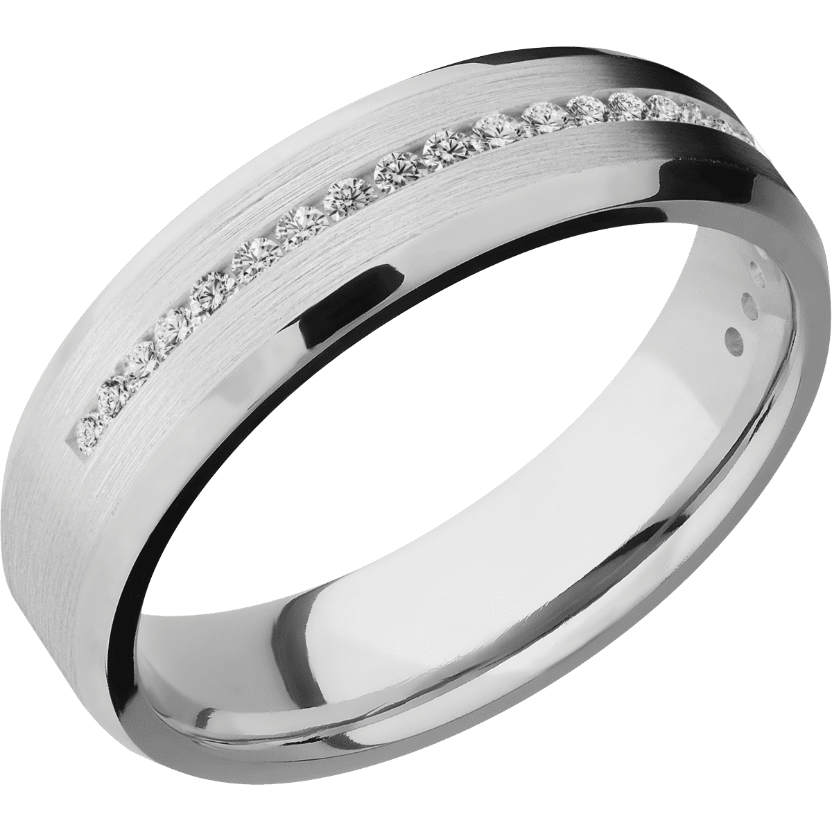 14K White Gold + Satin , Polish Finish