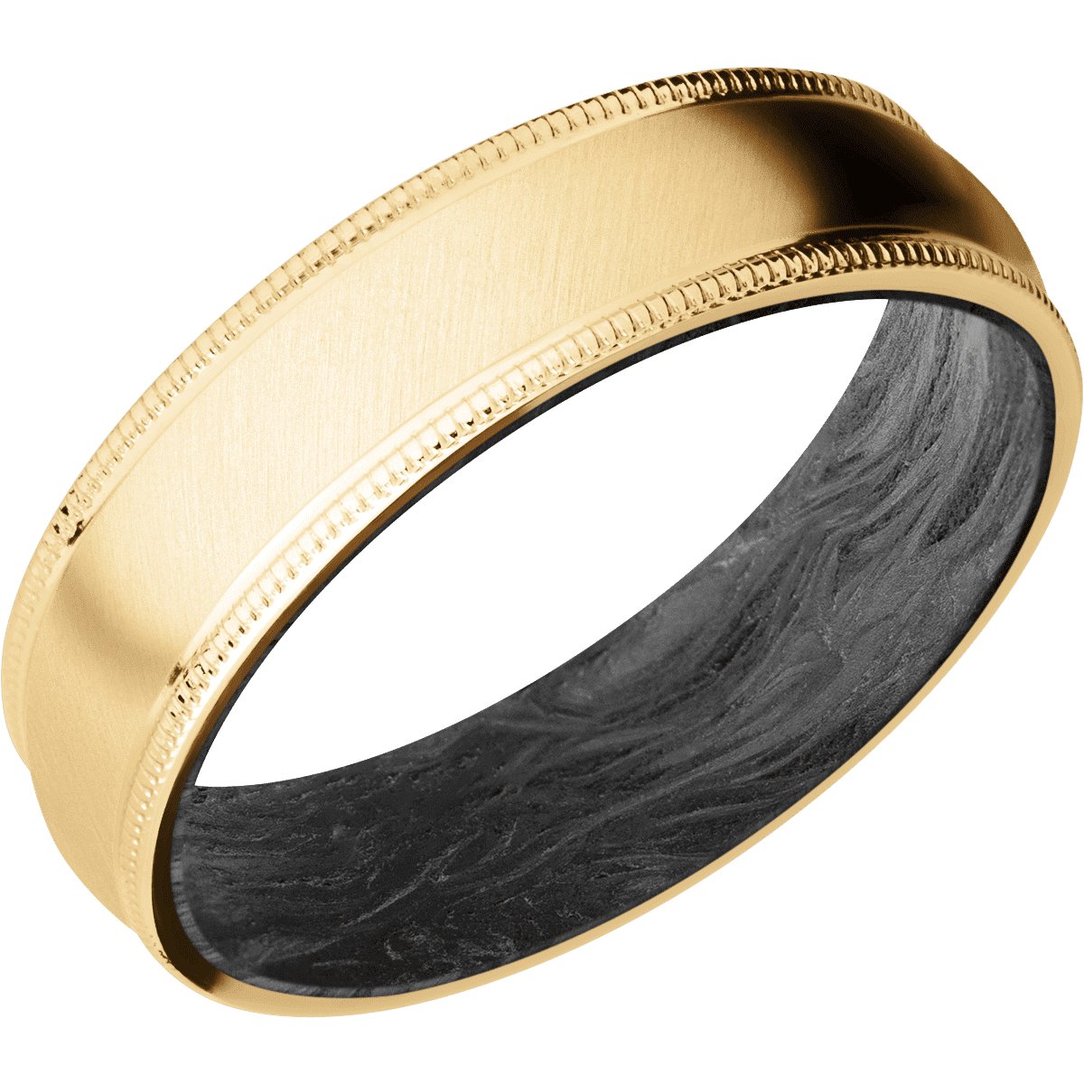 10K Yellow Gold + Anglesatin Finish + Forged Carbon Fiber