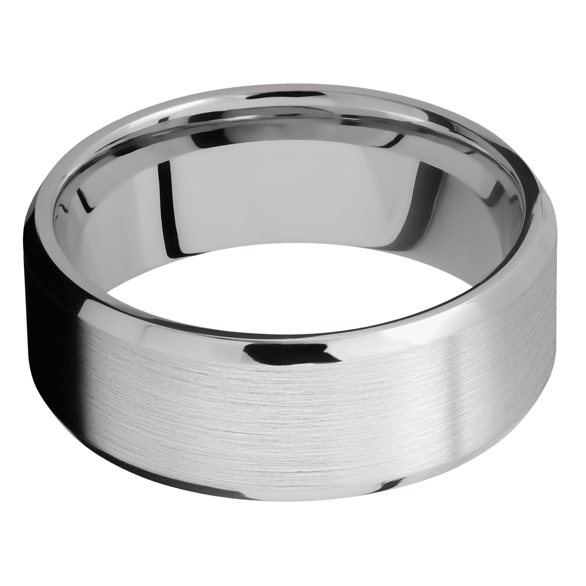 14K White Gold + Satin , Polish Finish