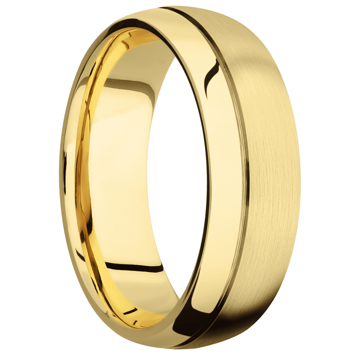 22K Yellow Gold + Satin , Polish Finish