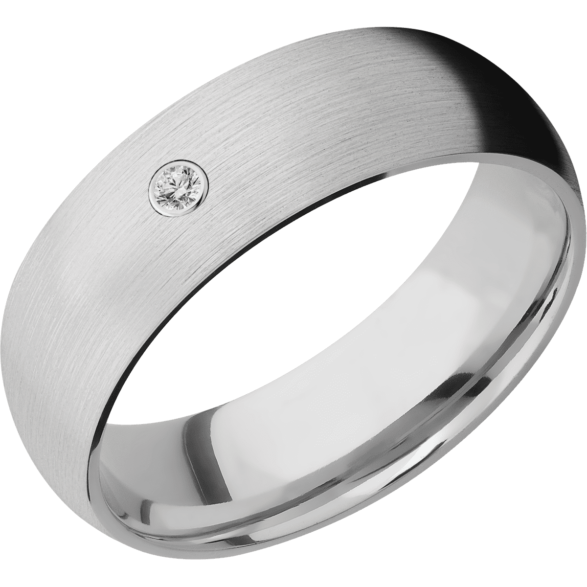 14K White Gold + Satin Finish