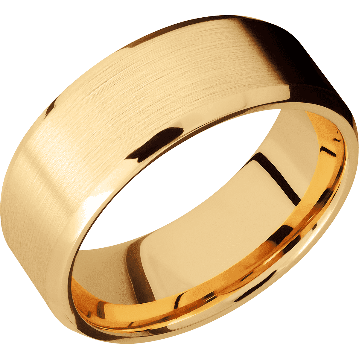 14K Yellow Gold + Satin , Polish Finish