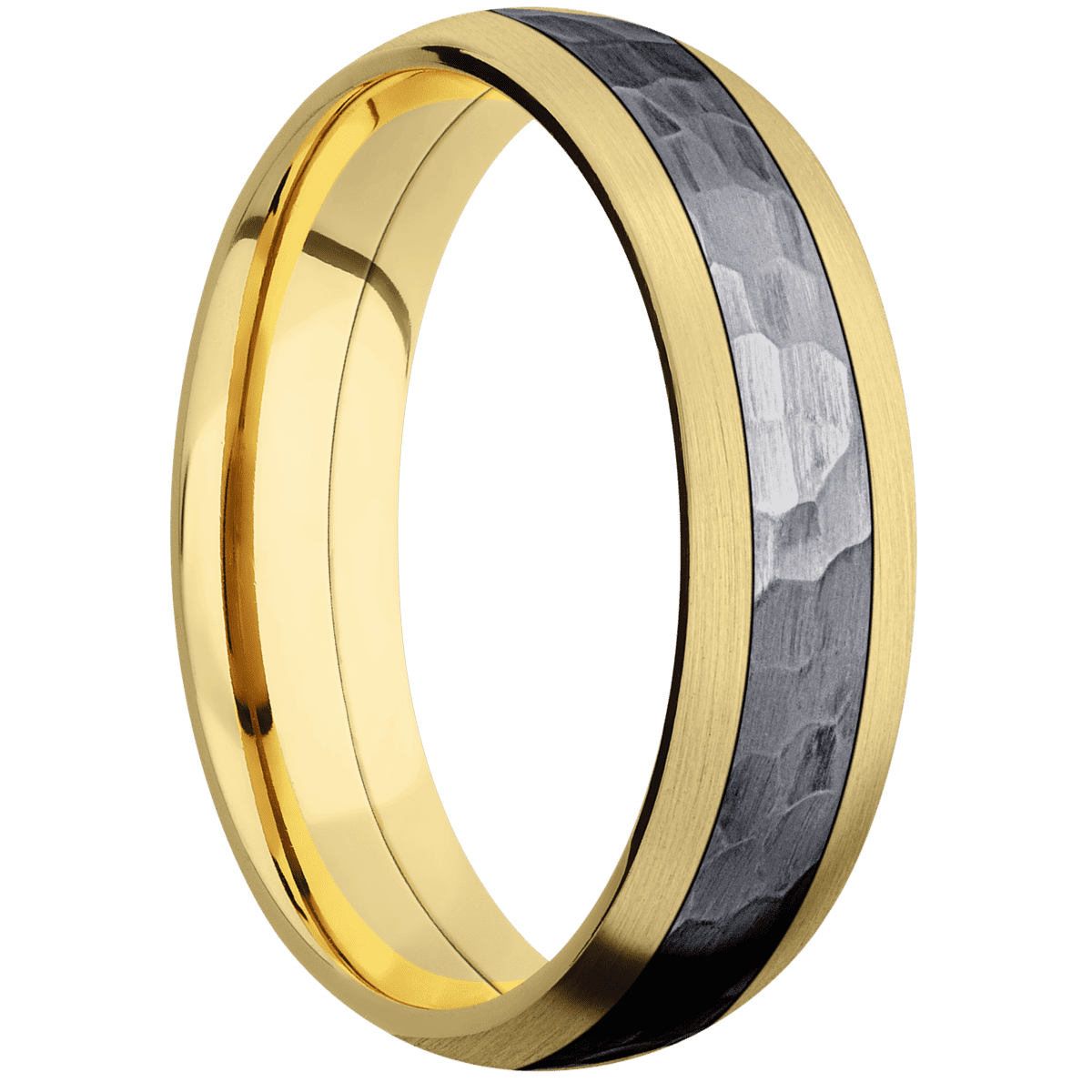 14K Yellow Gold + Satin Finish