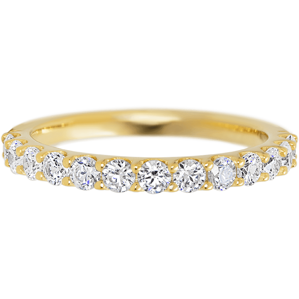 14K Yellow Gold band with 13 Round Lab Grown Diamond having TCW-.65