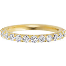 14K Yellow Gold band with 13 Round Lab Grown Diamond having TCW-.65