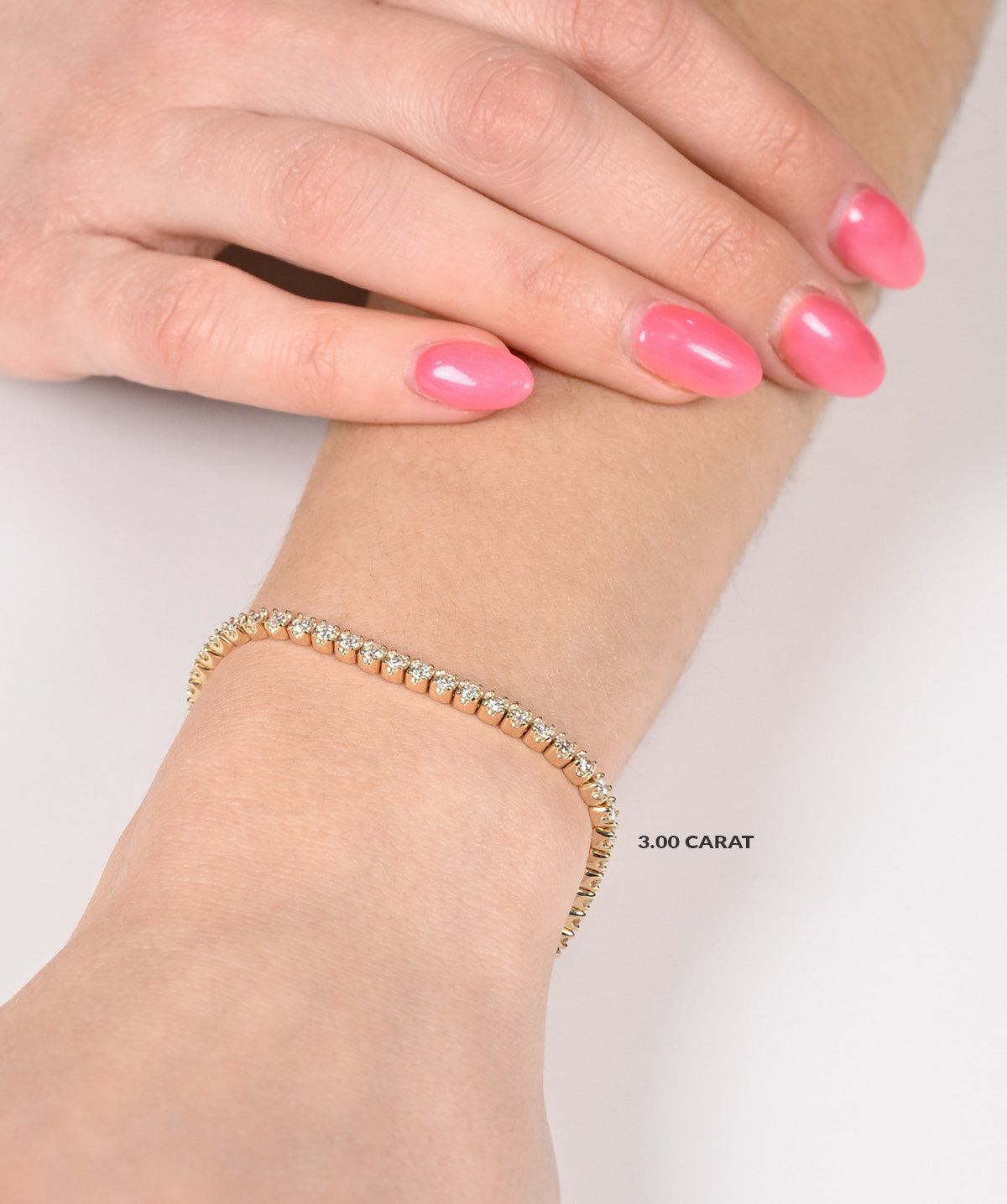 14K Gold Natural Diamond Tennis Bracelets