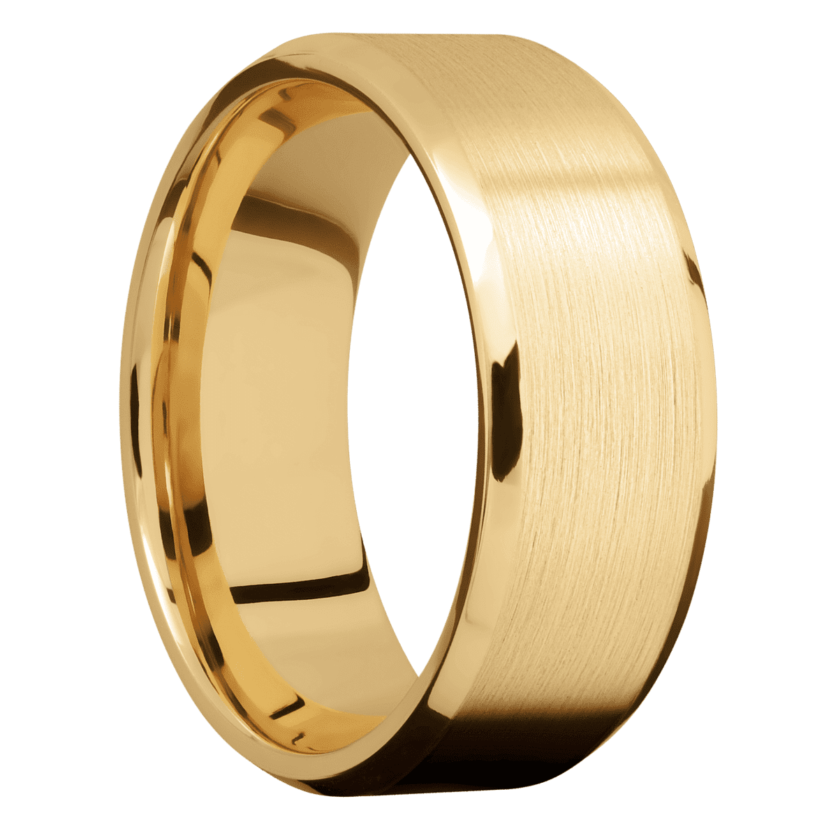 10K Yellow Gold + Satin , Polish Finish