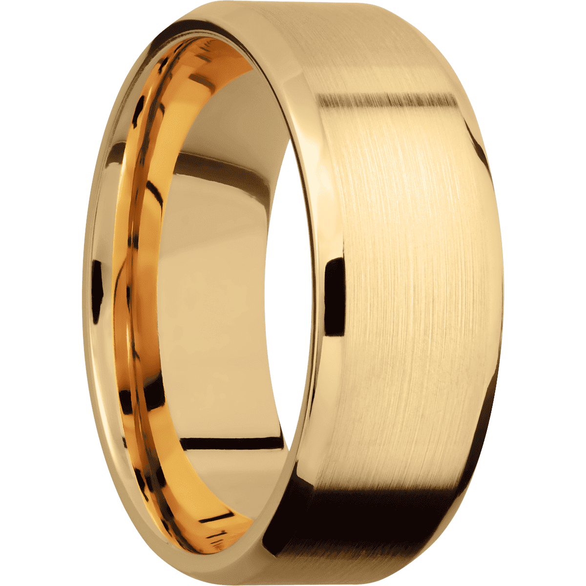 14K Yellow Gold + Satin , Polish Finish