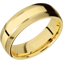 14K Yellow Gold + Polish , Sand Finish