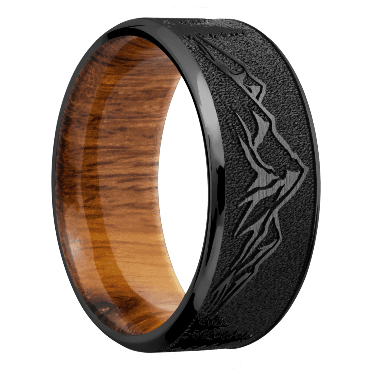 Zirconium + Satin , Polish Finish + Desert Iron Wood