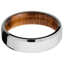 10K White Gold + Polish , Polish Finish + Desert Iron Wood