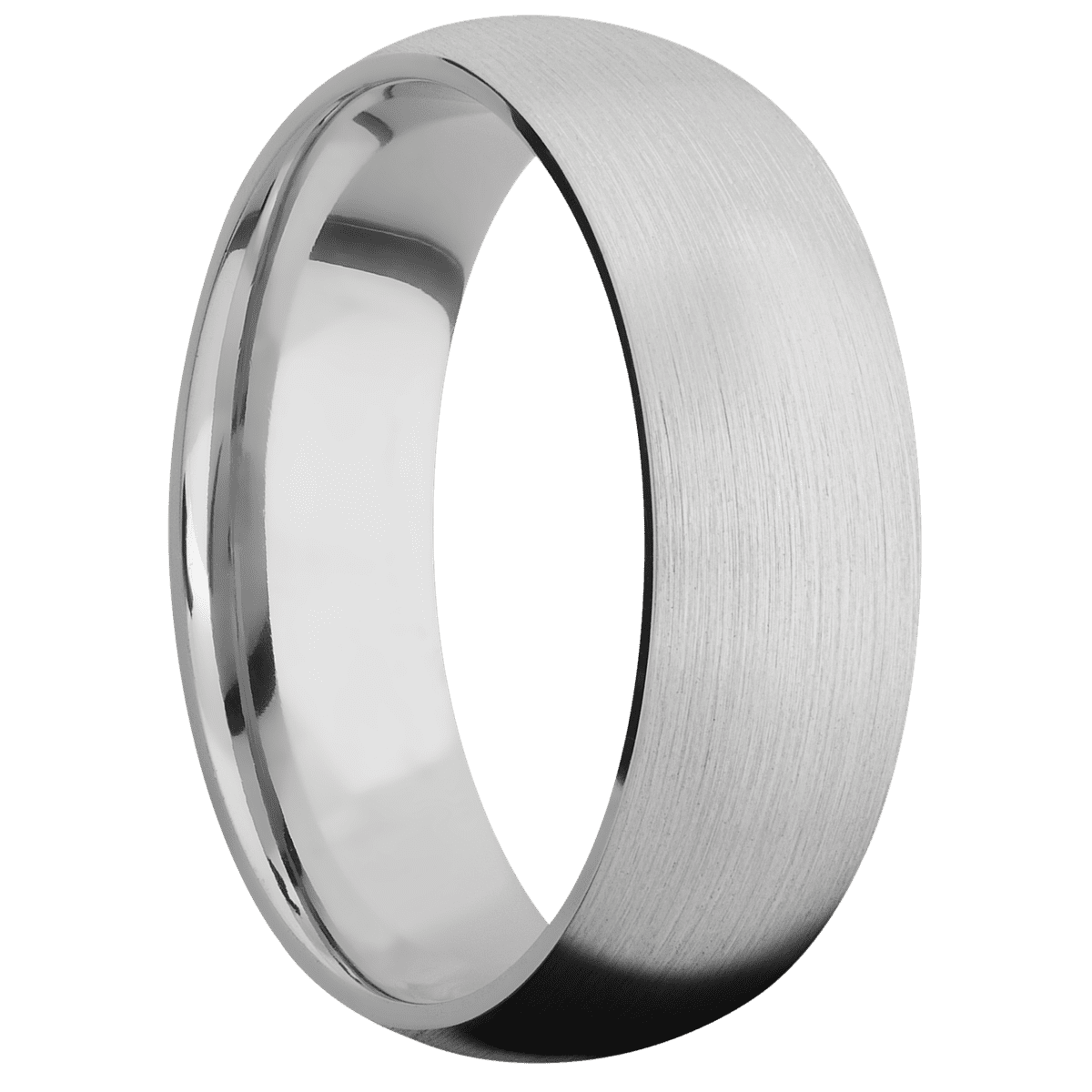 14K White Gold + Satin , Polish Finish